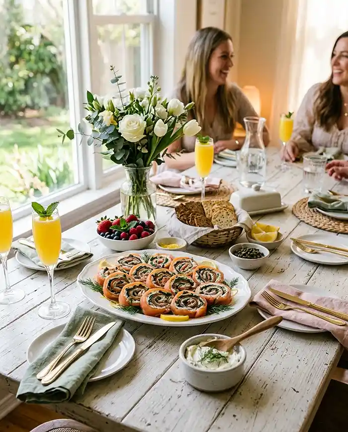 Gluten-Free Smoked Salmon Pinwheels 4 elegant finger food
