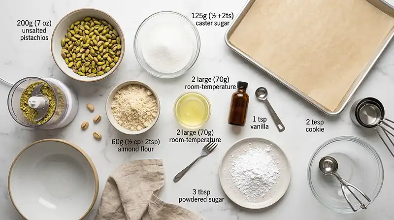 gluten free pistachio cookies