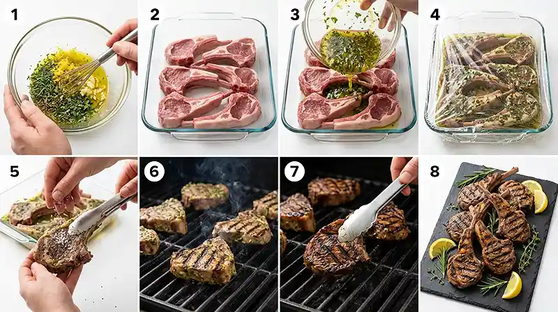 Gluten-Free Lemon Herb Lamb Chops 3 herb crusted lamb