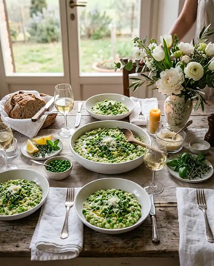 Gluten-Free Spring Pea Risotto 4 italian rice