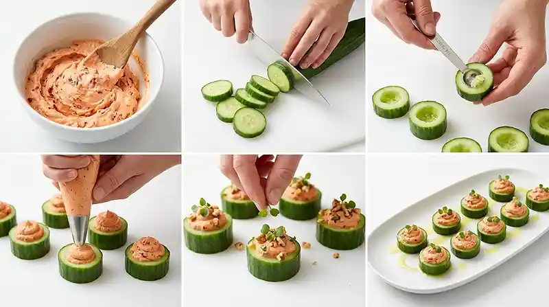 Gluten-Free Cucumber Bites 3 low carb appetizer