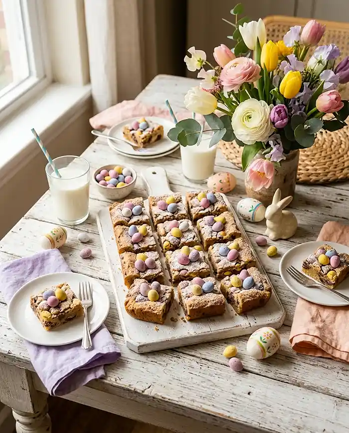 Gluten-Free Mini Egg Blondies 4 spring bars