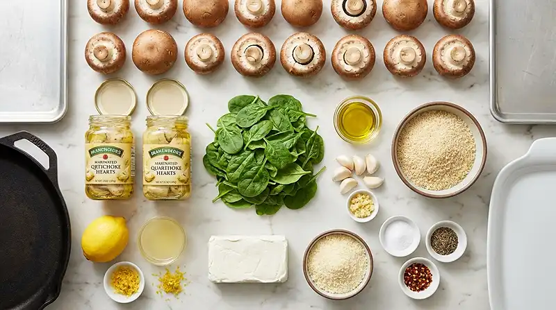 Spinach Artichoke Stuffed Mushrooms 2 stuffed mushrooms gluten free