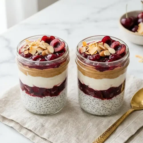Cherry Vanilla Coconut Chia Cups