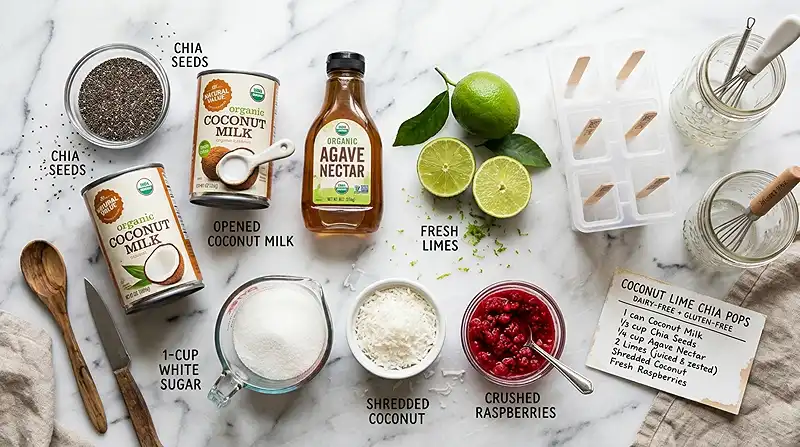 Chia Coconut Lime Frozen Pops