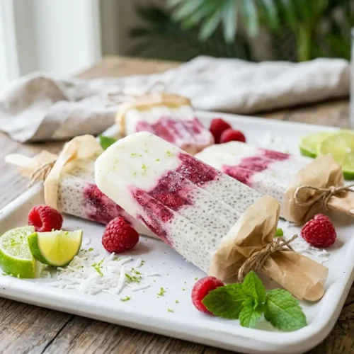 Coconut Lime Chia Pudding Pops