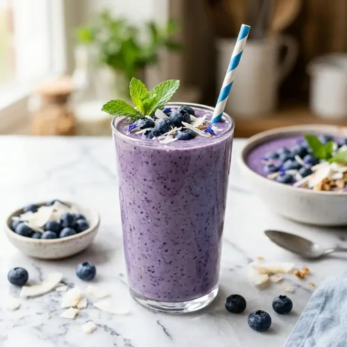 Gluten-Free Blueberry Coconut Smoothie