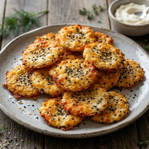 Gluten-Free Everything Bagel Cheese Crisps
