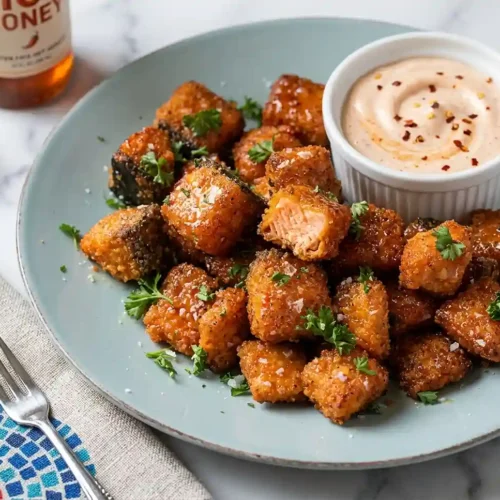 Gluten-Free Hot Honey Salmon Bites