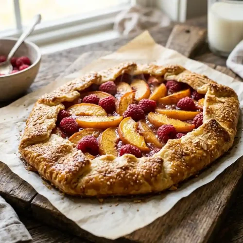 Gluten-Free Peach Raspberry Galette
