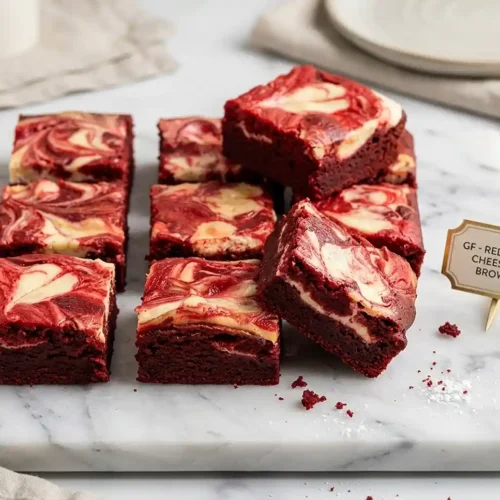 Gluten-Free Red Velvet Cheesecake Brownies