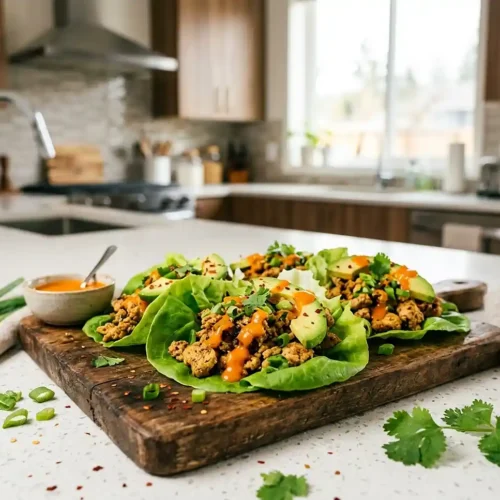 Jerk Turkey Burger Lettuce Wraps