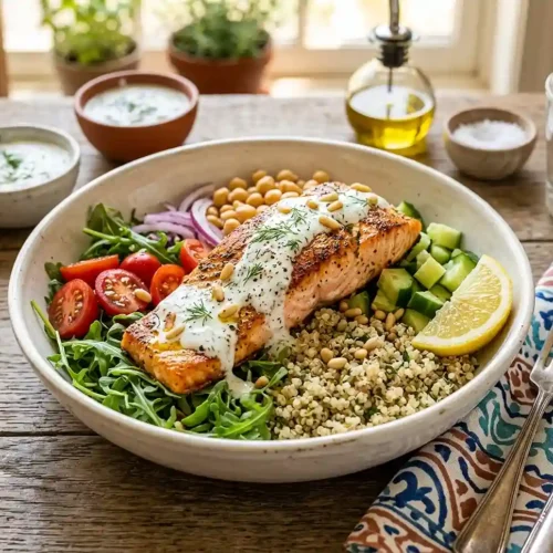 Mediterranean Salmon Bowls