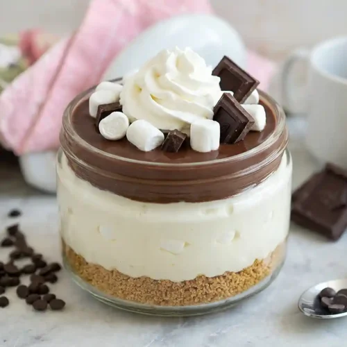 No-Bake S'mores Cheesecake Jars