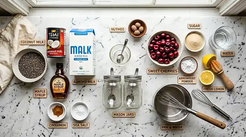 dairy-free chia pudding parfait