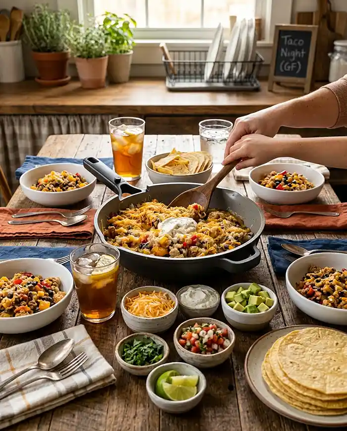 Gluten-Free Ground Turkey Taco Skillet 4 easy ground turkey recipe