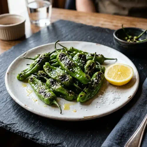 gluten-free Blistered Shishito Peppers