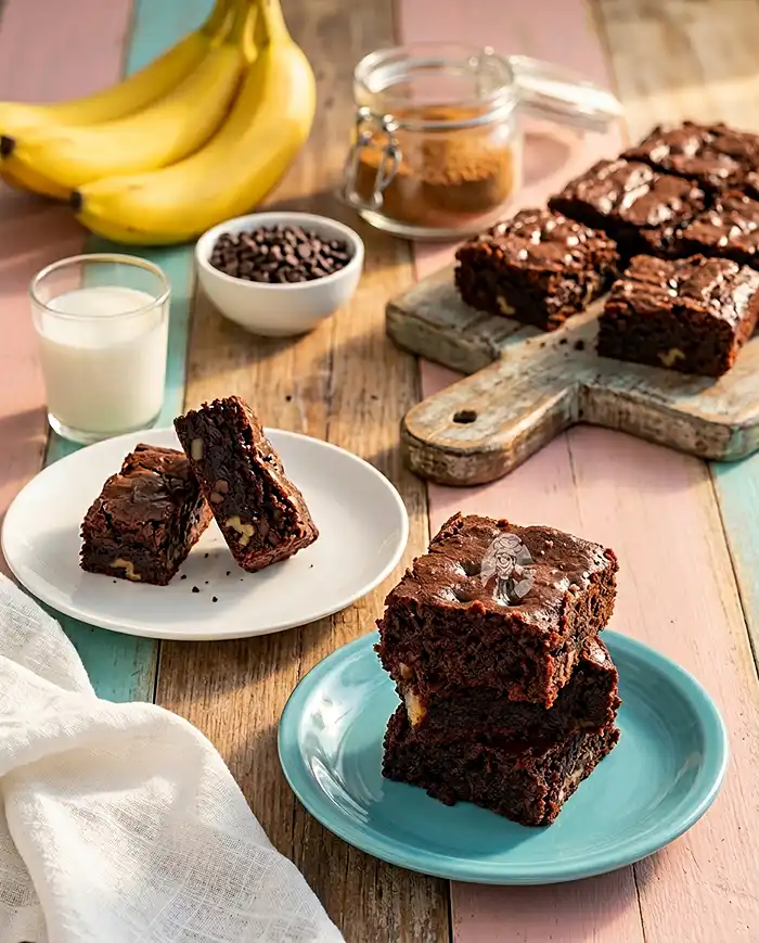 gluten free banana bread brownies