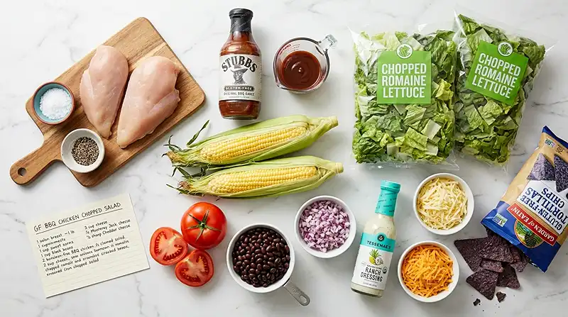 Gluten-Free BBQ Chicken Chopped Salad 2 gluten free bbq chicken salad