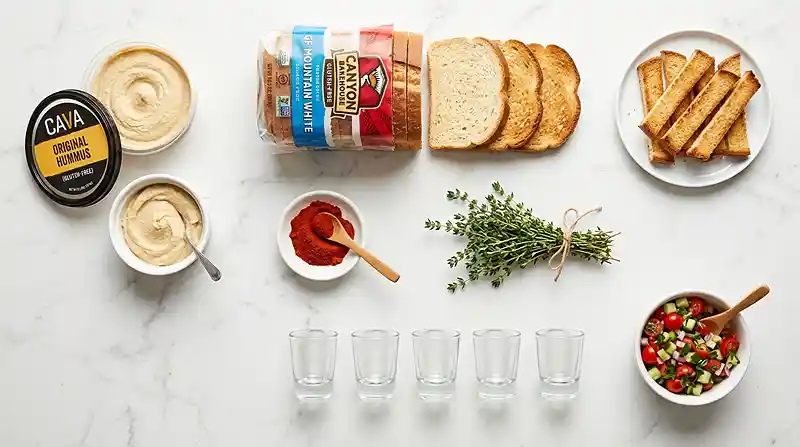 gluten-free hummus appetizer