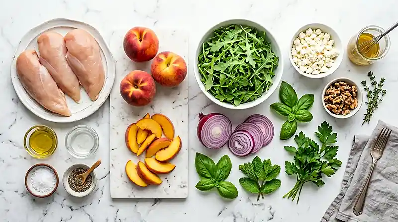 Gluten-Free Grilled Peach Chicken Salad 2 gluten-free peach chicken salad