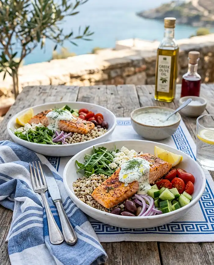 gluten free salmon bowls