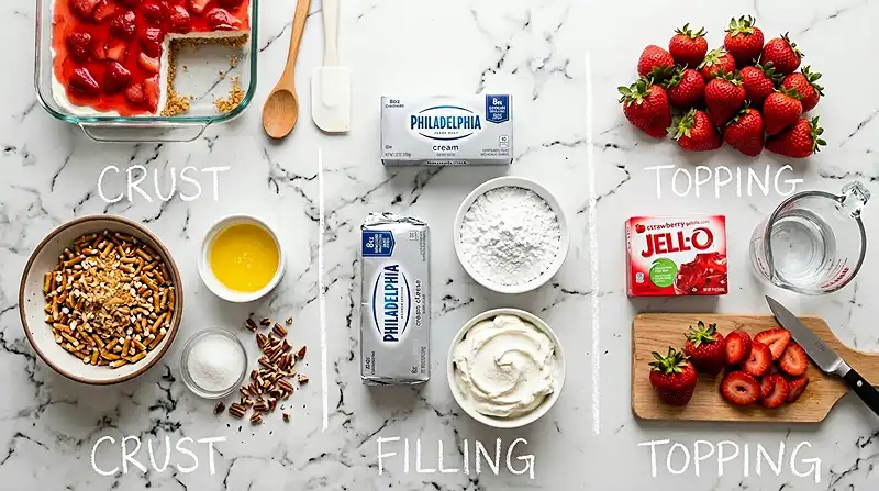 gluten-free strawberry pretzel pie