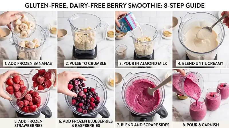 Gluten-Free Dairy-Free Berry Smoothie 3 healthy breakfast