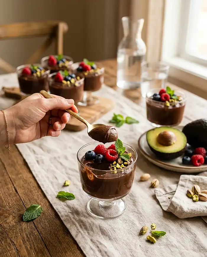 Dairy-Free Chocolate Avocado Mousse 4 healthy dessert