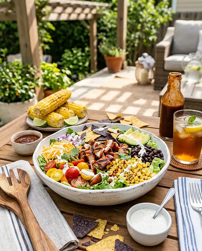Gluten-Free BBQ Chicken Chopped Salad 4 high protein lunch