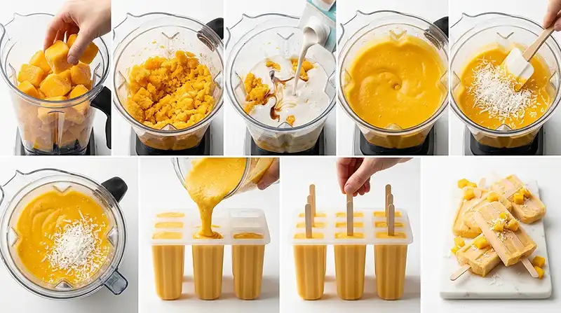 Dairy-Free Gluten-Free Mango Coconut Popsicles 3 mango coconut dessert