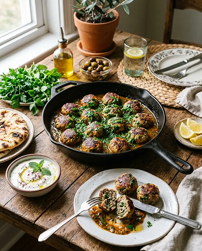 Gluten-Free Lamb Meatballs 4 mint yogurt