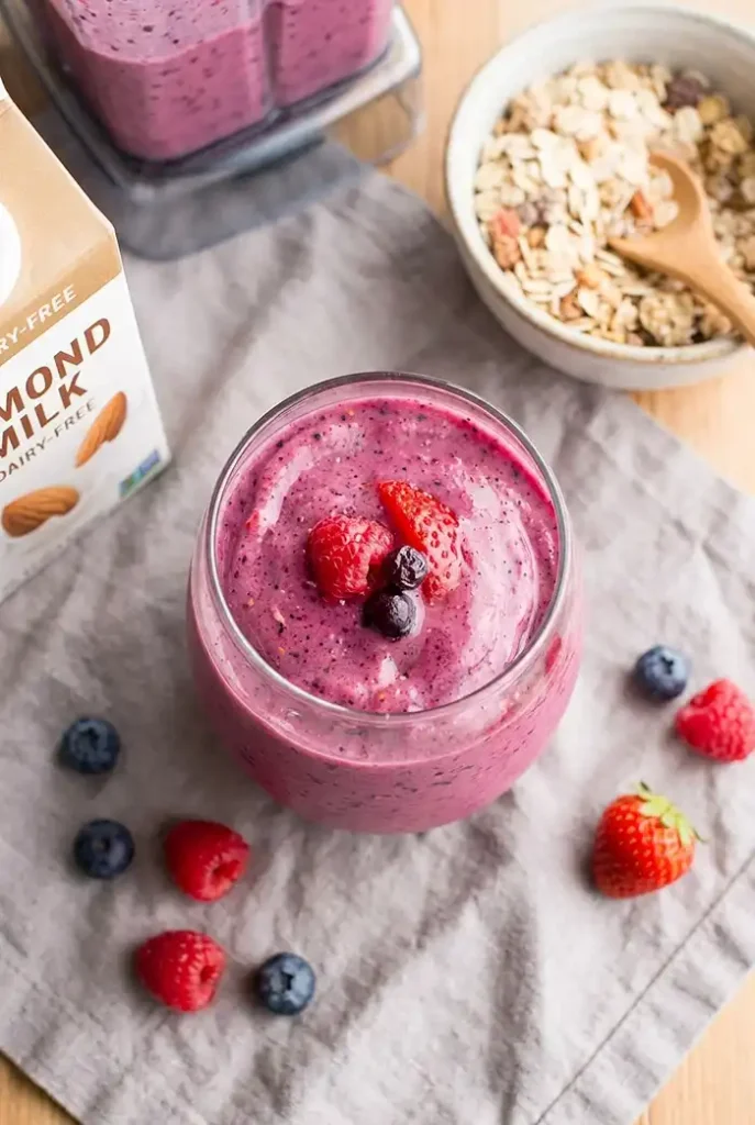 Gluten-Free Dairy-Free Berry Smoothie 4 protein smoothie