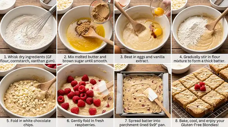 Gluten-Free Raspberry White Chocolate Blondies 3 raspberry white chocolate bars