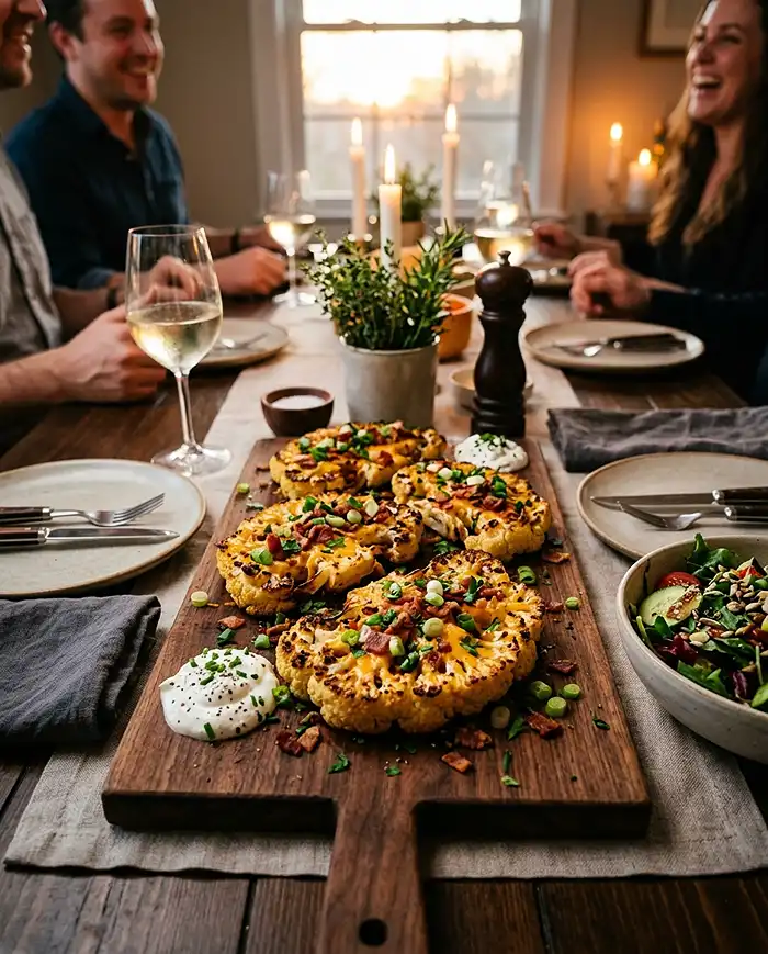 Gluten-Free Cauliflower Steaks 4 roasted cauliflower