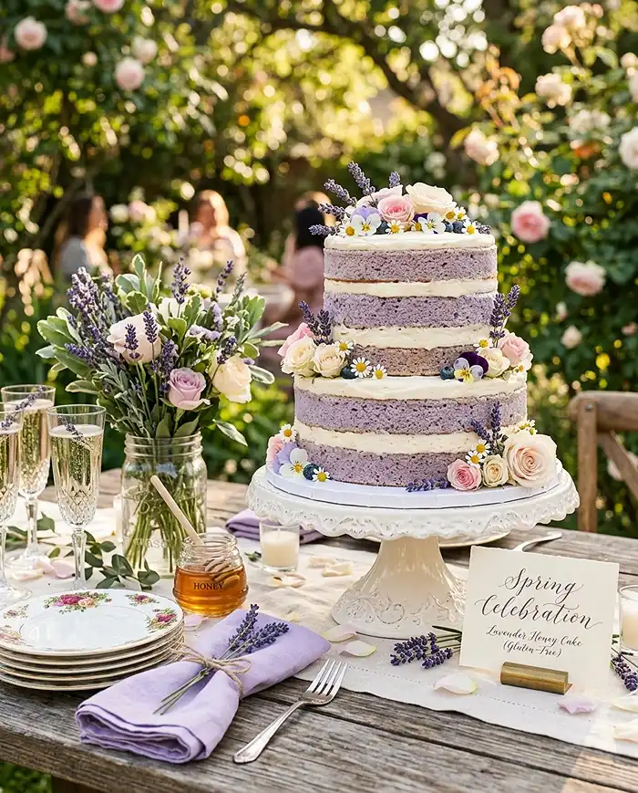 Gluten-Free Lavender Honey Cake 4 spring cake