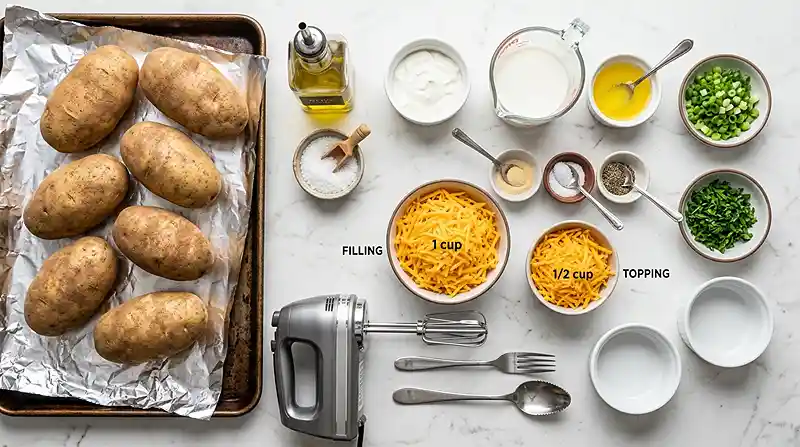 Gluten-Free Twice Baked Potatoes 2 stuffed potatoes