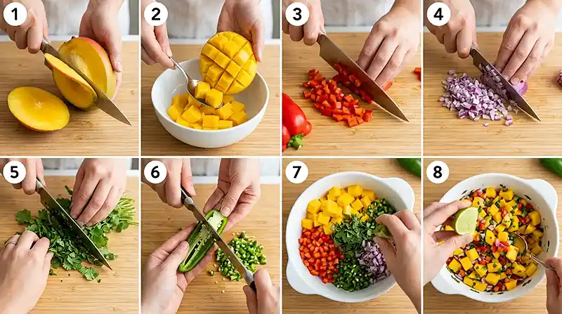 Gluten-Free Mango Salsa 3 tortilla chips