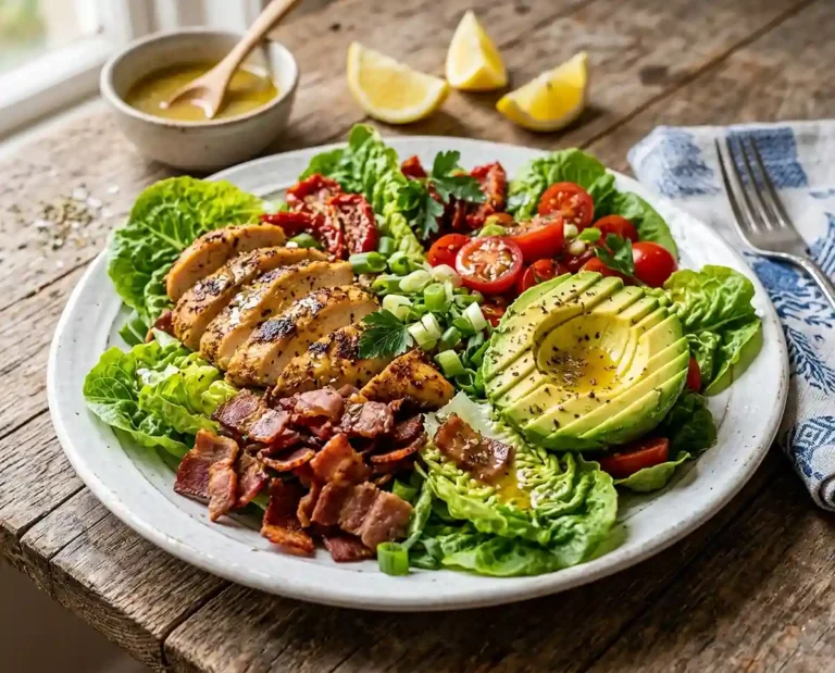 Chicken Avocado Salad with Beef Bacon