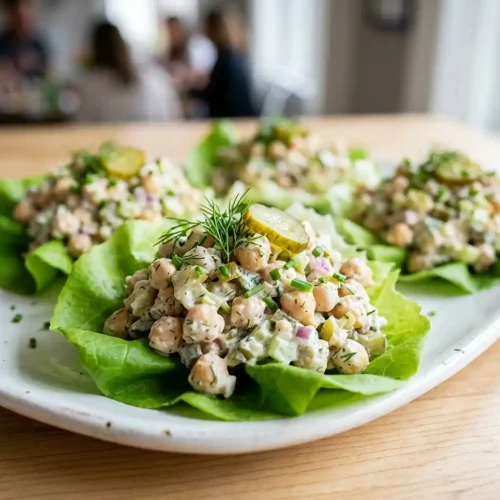 Dill Pickle Ranch Chickpea Salad Cups