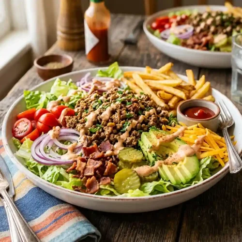 Gluten-Free Burger Salad Bowls
