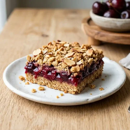 Gluten-Free Cherry Almond Crumble Bars