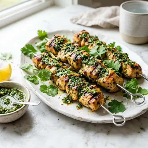 Gluten-Free Chimichurri Chicken Skewers