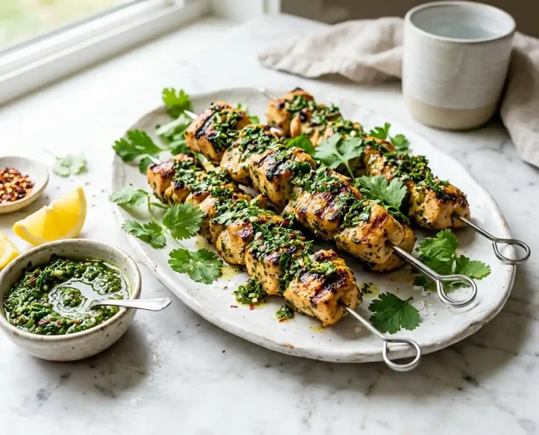 Gluten-Free Chimichurri Chicken Skewers