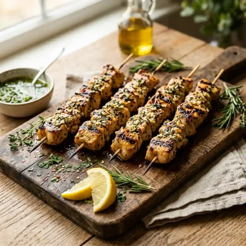 Gluten-Free Garlic Herb Chicken Kabobs