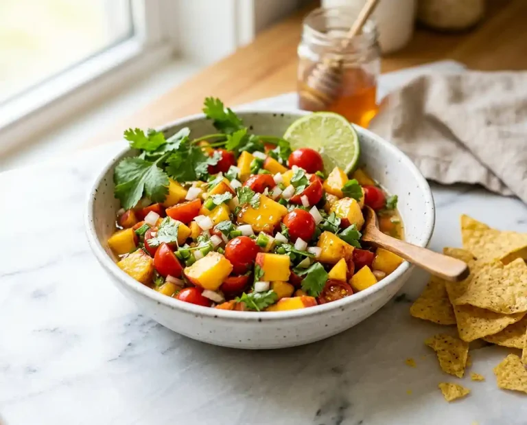 Gluten-Free Hot Honey Peach Salsa