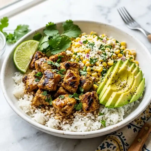 Gluten-Free Jerk Chicken Corn Rice Bowls