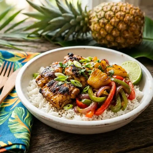 Gluten-Free Jerk Chicken Pineapple Bowl