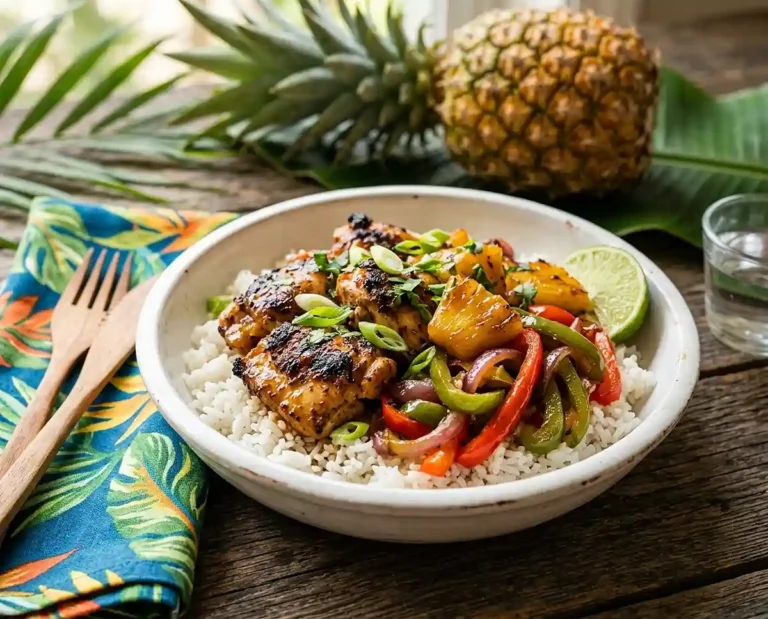 Gluten-Free Jerk Chicken Pineapple Bowl