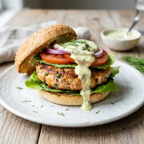 Gluten-Free Lemon Dill Salmon Burgers